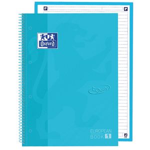 Picture 2 of Notitieboek Oxford Touch Europeanbook A4+ 4-gaats lijn 80vel pastel blauw