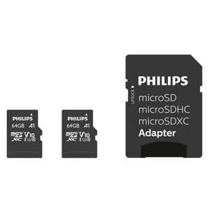 Picture 2 of Geheugenkaart Philips micro SDXC Class 10 UHS-I U1 64GB 2 stuks