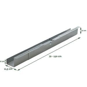 Picture 2 of Kabelgoot BRASQ verstelbaar 75-150cm CT100 zilver