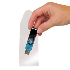 Picture 1 of USB hoes Djois 52.5x90mm met sluiting zelfklevend transparant