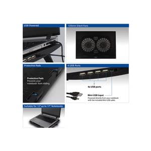 Picture 6 of Laptopstandaard ACT 2 standen met ventilator 4-p hub