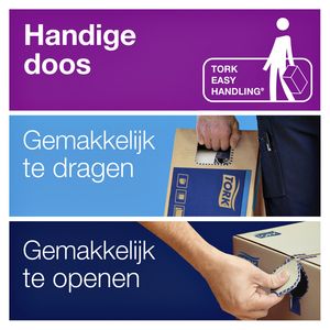 Picture 5 of Handdoek Tork H3 Advanced singlefold 2-laags 248x230mm 15x250 vel wit 290163