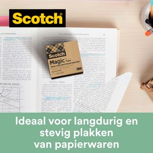 Picture 5 of Plakbandhouder Scotch C38 recycled zwart + 3rol magic tape 900 19mmx33m