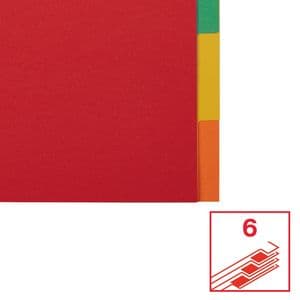 Picture 1 of Tabbladen Esselte Economy A4 6-delig karton 11-rings assorti