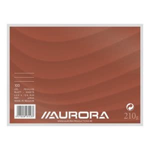 Picture 1 of Systeemkaart Aurora 200x150mm lijn met rode koplijn 210gr wit 100 vel