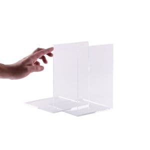 Picture 2 of Boekensteun MAUL acryl 16x15x21cm set 2 glashelder