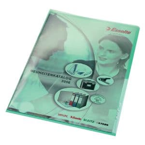 Picture 1 of Insteekmap L-model Leitz Premium copy safe 0.15mm PVC A4 groen 100 stuks