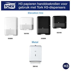 Picture 6 of Handdoek Tork H3 Advanced singlefold 2-laags 248x230mm 15x250 vel wit 290163