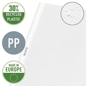 Picture 3 of Showtas Leitz Premium standaard 11-gaats copy safe 0.085mm PP A4 transparant 100 stuks