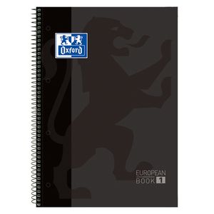 Picture 1 of Notitieboek Oxford Classic Europeanbook A4+ 4-gaats ruit 5x5mm 80vel zwart