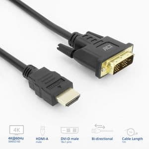 Picture 2 of Adapterkabel ACT HDMI-A male naar DVI-D male 1 meter