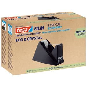 Picture 2 of Plakbandhouder Tesa eco&crystal 59045 zwart met 1 rol tape 19mmx10m