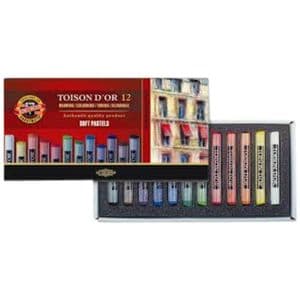 Picture 1 of Pastelkrijt Koh-I-Noor Toison 8512 rond 12 stuks assorti