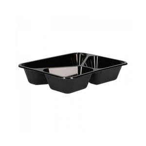 Picture 2 of Menubak 22.6cm x 17.7cm x 3.1cm 740ml 3vaks zwart c-pet