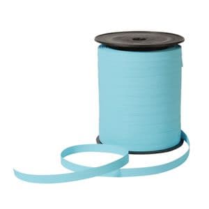 Picture 1 of Krullint paperlook 10mm x 250m turquoise onbedrukt