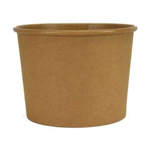 Picture 1 of (Soep)beker karton kraft recht 9.8cm 6cm 230ml bruin