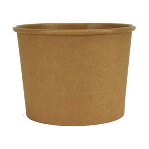 Picture 1 of (Soep)beker karton kraft recht 9.8cm 6cm 230ml bruin