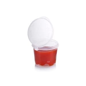Picture 2 of Cups met deksels rond 3.5cm x 2.2cm 10.7ml pp transparant