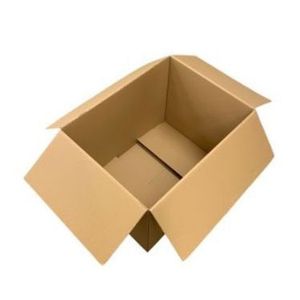 Picture 2 of Amerikaanse vouwdoos 800mm x 600mm x 600mm dubbel golf BC bruin onbedrukt