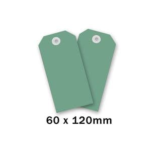 Picture 1 of Label 120mm x 60mm groen onbedrukt karton 225gr.