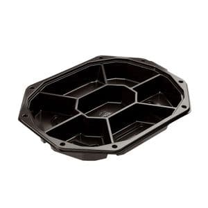 Picture 1 of Schaal 7-vaks 33.5cm x 25cm x 4.5cm zwart ovaal