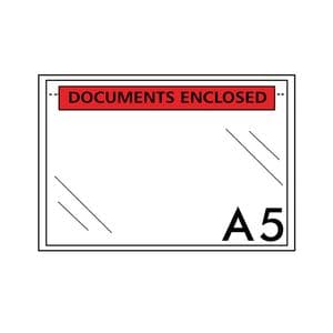 Picture 1 of Paklijstenveloppen plastic 225mm x 165mm A5 documents enclosed