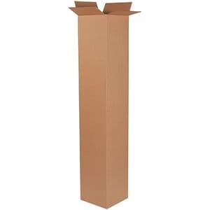 Picture 1 of Verzendkoker vierkant 100mm x 100mm x 850mm bruin enkel golf B