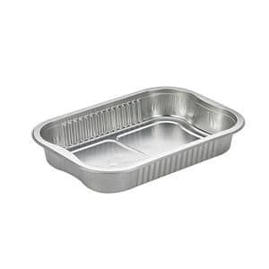 Picture 1 of Aluminium bakjes Ready2Cook rechthoekig 22cm x 15cm x 3.4cm 1vaks 788ml zilver