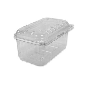 Picture 1 of Fruitbak met vast deksel 11.4cm x 18.8cm x 13.5cm 1000gr transparant