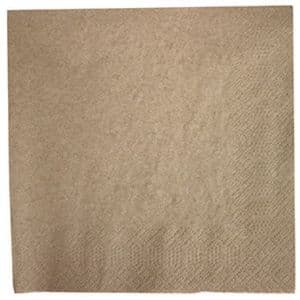 Picture 1 of Servet private label 33cm x 33cm kraft bio 2 lagen 1/8 vouw
