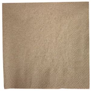 Picture 1 of Servet private label 33cm x 33cm kraft bio 2 laags 1/8 vouw