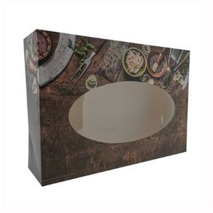 Picture 1 of Cateringdoos met venster 55.7cm x 37.7cm x 8cm bruin culinair