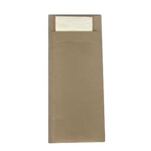 Picture 1 of Bestekzakje 8.5cm 20cm bruin Paper2Paper met taupe servet