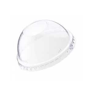 Picture 1 of Deksel rond bol met gat 90mm pet transparant