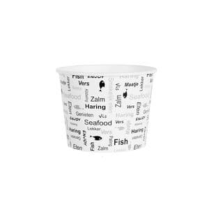 Picture 1 of Karton snackbak bucket wit enjoy Fish 85oz