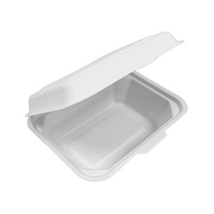 Picture 1 of Menubox 18.2cm x 13.6cm x 6.8cm 1vaks beige bagasse/suikerriet