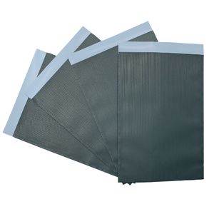 Picture 2 of Cadeauzakjes gecoat papier 17cm x 25cm grijs/goud strepen 70gr / m2