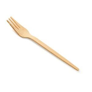 Picture 1 of Snackvork met kartel bamboe 13.5cm bruin