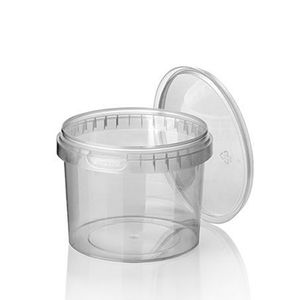 Picture 1 of Cups met deksels rond 6.9cm x 5.5cm 120ml pp transparant