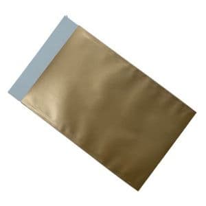 Picture 2 of Cadeauzakjes gebleekt kraft 17cm x 25cm goud onbedrukt 70gr / m2