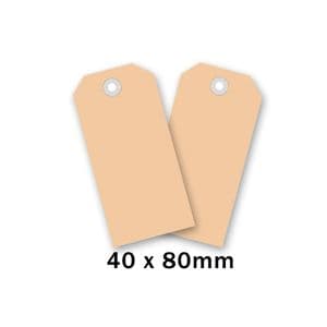 Picture 1 of Label nr 2 80mm x 40mm chamois onbedrukt karton 225gr.
