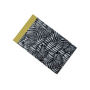 Picture 2 of Cadeauzakjes gestreken kraft 12cm x 19cm wit/zwart/geel zebra's 80gr / m2