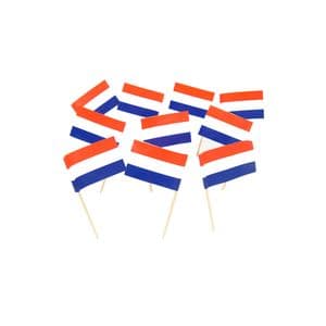 Picture 1 of Prikkers hout 7cm rood wit blauw vlag