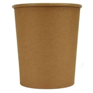 Picture 1 of (Soep)beker karton kraft recht 11.8cm 13.1cm 946ml bruin