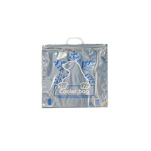Picture 1 of Plastic draagtas beugel 45cm x 45cm wit onbedrukt alu/isolatie