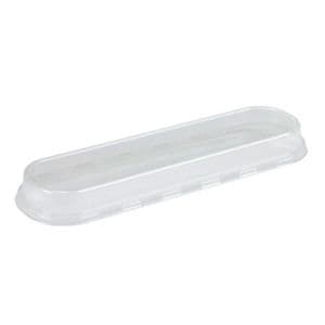 Picture 1 of Deksel ovaal t.b.v. tortillaschaal 28cm x 8cm x 23mm pet transparant