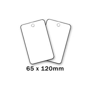 Picture 1 of Label 120mm x 65mm wit onbedrukt plastic