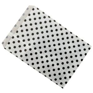 Picture 2 of Cadeauzakjes gebleekt kraft 21cm x 30cm wit zwarte stip 40gr / m2