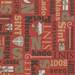 Picture 1 of Cadeaupapier sinterklaas 60cm x 200m 018 bruin kraft 70gr / m2