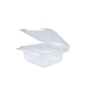 Picture 1 of Cups met deksels rechthoek 12.5cm x 11.5cm x 5cm 370ml pet transparant